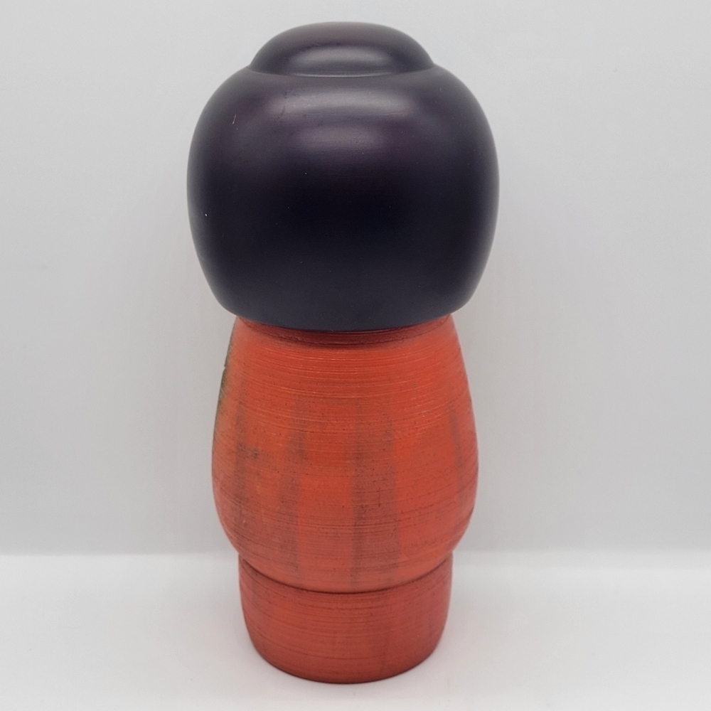 Wooden Doll with Autumn Leaves Seigaku Ando Kokeshi Doll | Approx. 8" VTG Rare - Picture 3 of 9